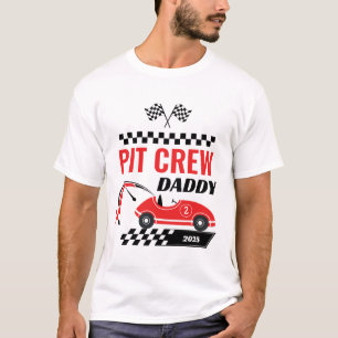 Race car pit crew daddy racing birthday matching  T-Shirt