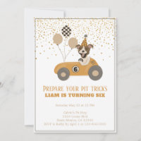 Race Car Pit Dog Boys Sixth Birthday Party