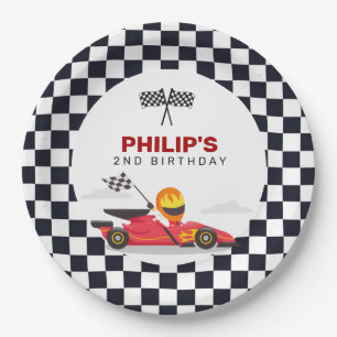 Race Car Racing Birthday Party Paper Plate