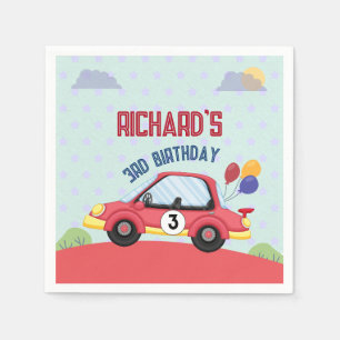 Race Car Racing Kid's Birthday Theme Napkin