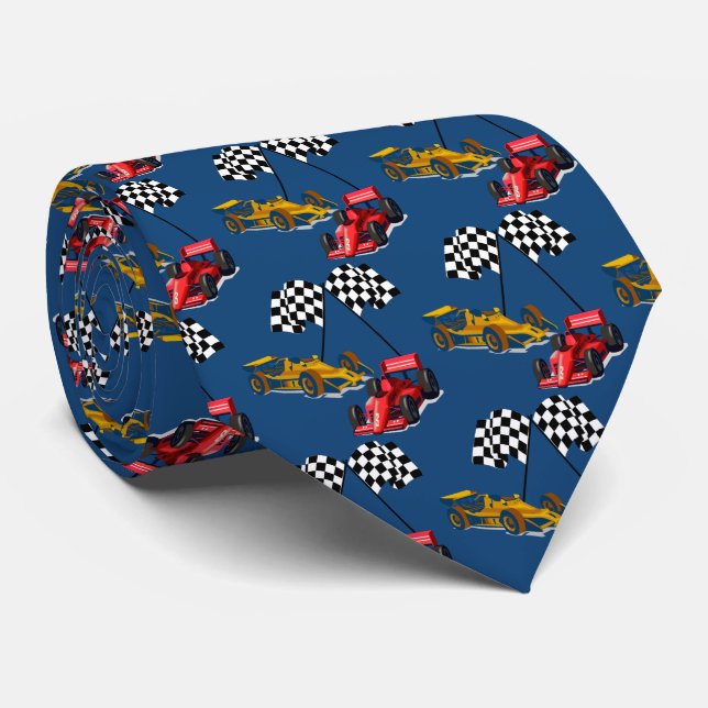 Race Car Racing Tie (Rolled)