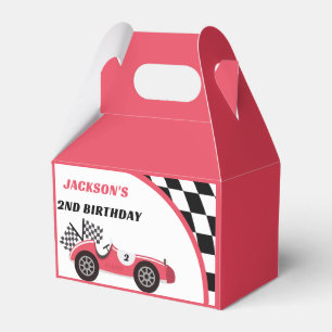 Race Car Red Birthday Party Favour Box