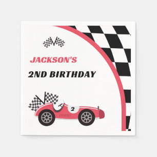 Race Car Red Birthday Party Napkin