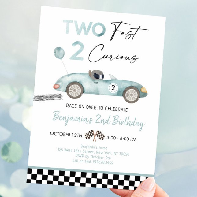 Race Car Second Birthday Invitation (Creator Uploaded)