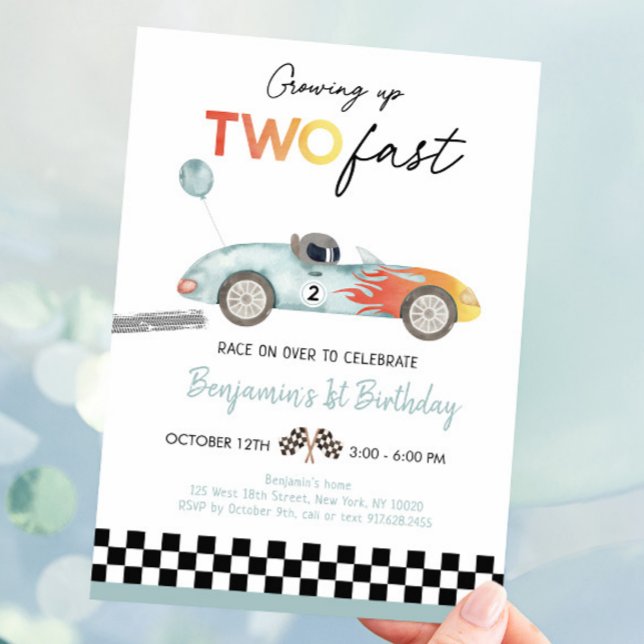 Race Car Second Birthday Invitation (Creator Uploaded)