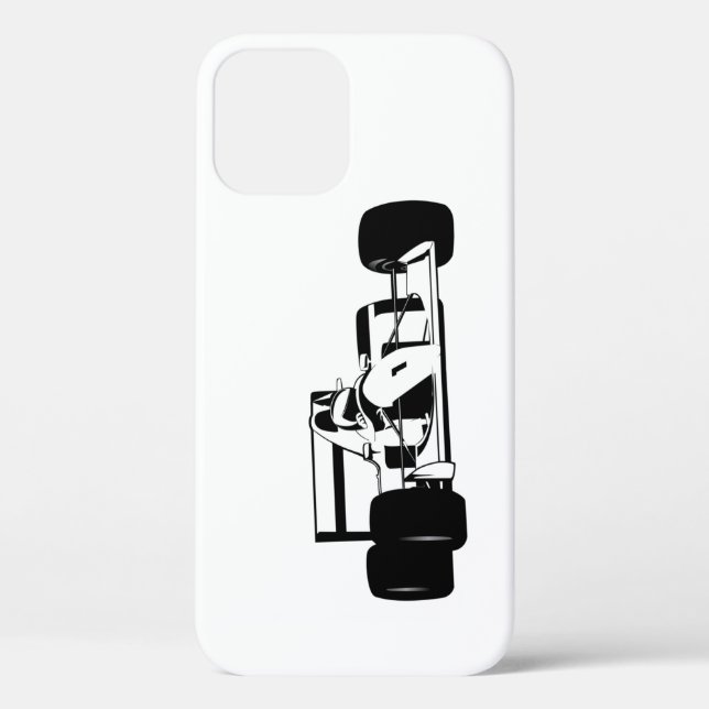 Race Car Silhouette black and white Case-Mate iPhone Case (Back)