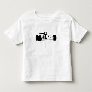 Race Car Silhouette black and white Toddler T-Shirt