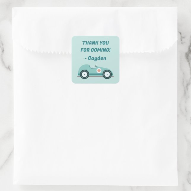 Race Car Thank You Stickers (Bag)