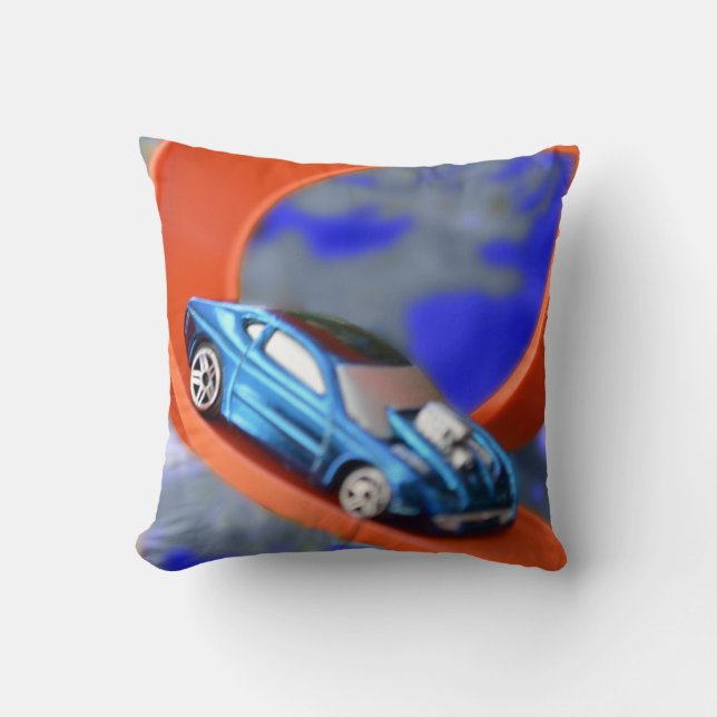 Race Car Throw Pillow (Front)