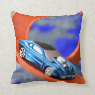 Race Car Throw Pillow