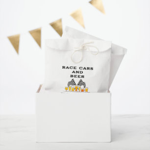 Race Cars & Beer Chequered Flag Raceday Birthday Favour Bags