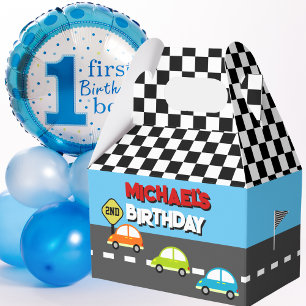 Race Cars Boy Birthday Party Favour Box