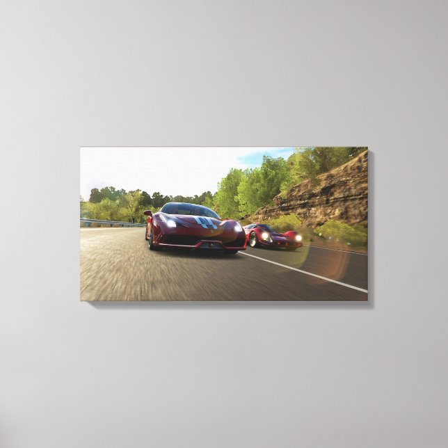 Race Cars Canvas Print (Front)