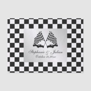 Race Cars Chequered Flag Tissue Paper
