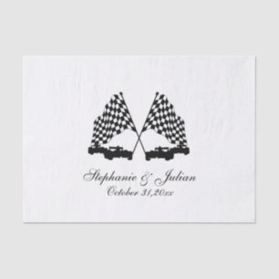 Race Cars Chequered Flag Tissue Paper