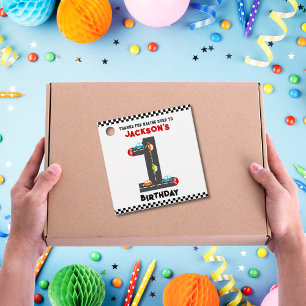 Race Cars First Birthday Kids Party Favour Tags