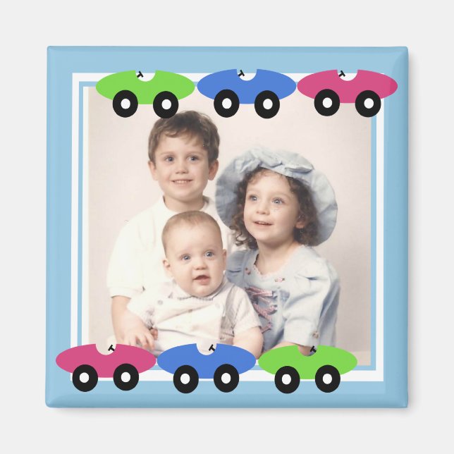 Race Cars/ Photo Magnet (Front)