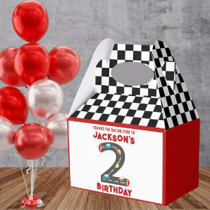 Race Cars Second Birthday Kids Party Favour Box