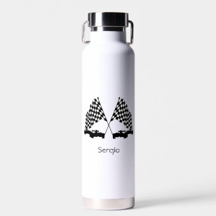 Race Cars Silver Personal Water Bottle