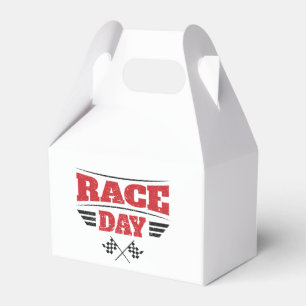 Race Day Chequered Flag Car Racing Favour Box
