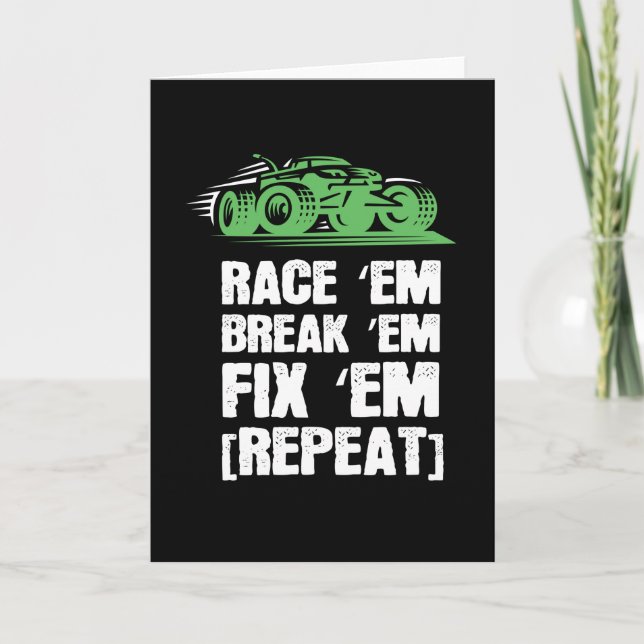 Race Em Brake Em Model Card (Front)