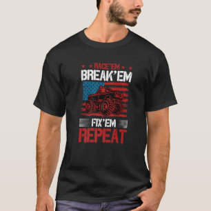 Race Em Break Em Fix Em Repeat  Funny Rc Car Racin T-Shirt