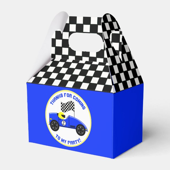 Race Fans Birthday Party Favour Box (Front Side)