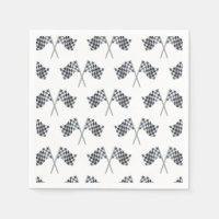 Race Flag Baby Shower Napkin