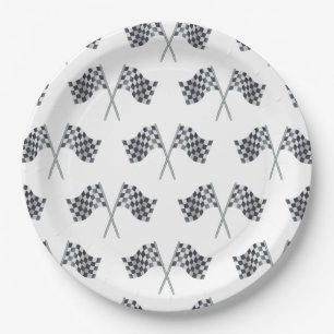 Race Flag Baby Shower Napkin Paper Plate