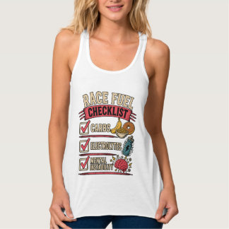 Race Fuel Checklist | Funny Runner Humour Singlet