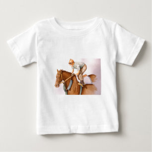 Race Horse and Jockey Baby T-Shirt