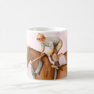 Race Horse and Jockey Coffee Mug