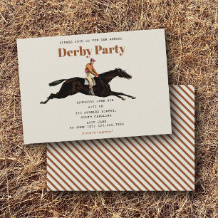 Race Horse Derby Party Equestrian Racing Birthday Invitation