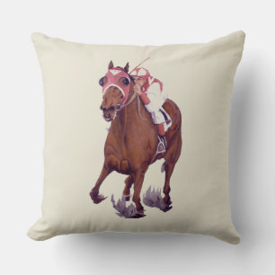Race Horse is the Winning Thoroughbred Cushion
