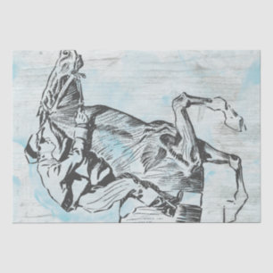 Race Horse Jockey Vintage Decoupage Tissue Paper