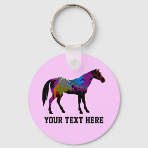 Race Horse Personalised Key Ring