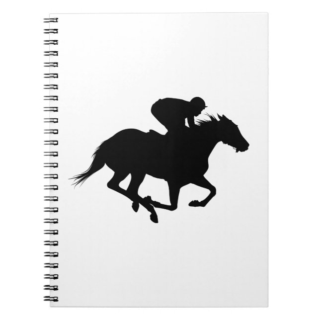 Race Horse Silhouette Notebook (Front)