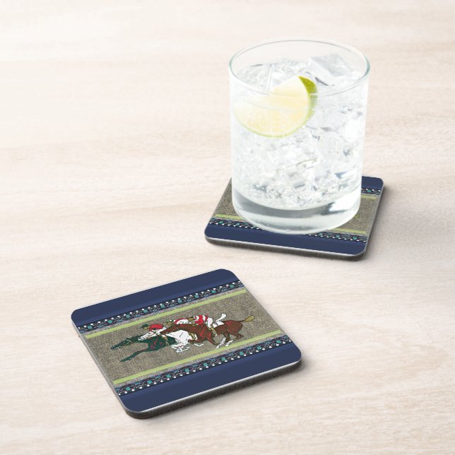 Race Horses Beverage Coaster (Right Side)