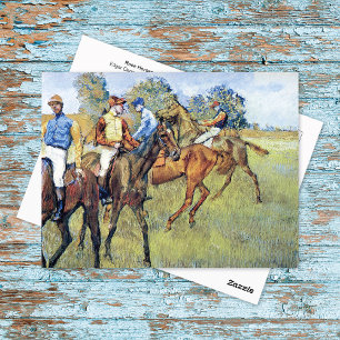 Race Horses Jockeys Postcard