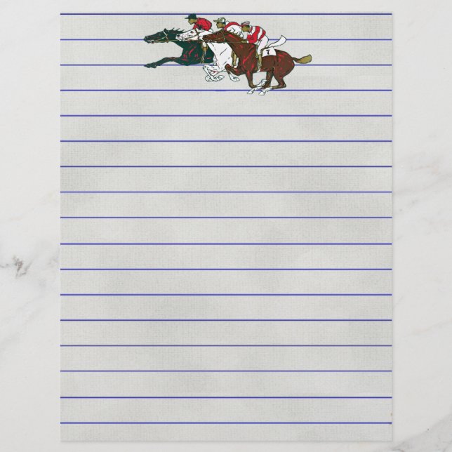 Race Horses Stationery (Front)