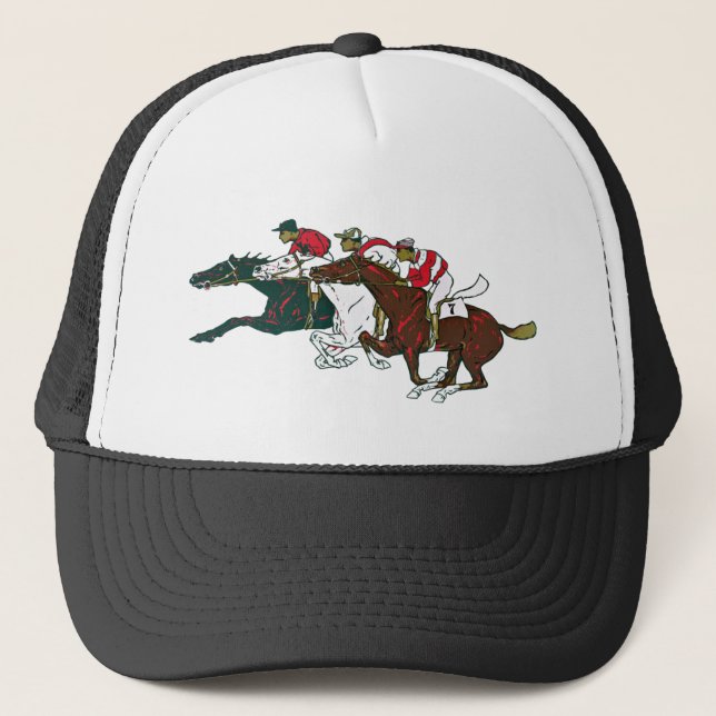 Race Horses Trucker Hat (Front)