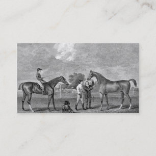 Race Horses Vintage Art Business Card