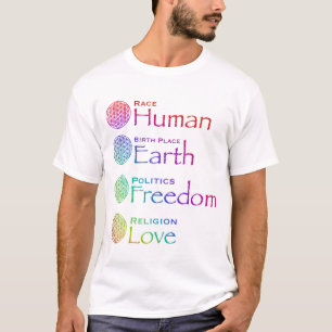 Race: Human Birthplace: Earth Politics: Freedom Re T-Shirt