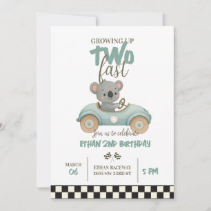 Race On Over – Car-Themed Birthday Invite