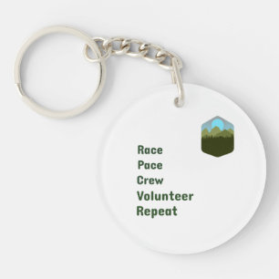 Race Pace Crew Volunteer Repeat Key Ring