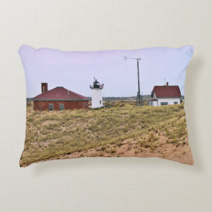 Race Point Lighthouse, Cape Cod, Massachusetts Decorative Cushion