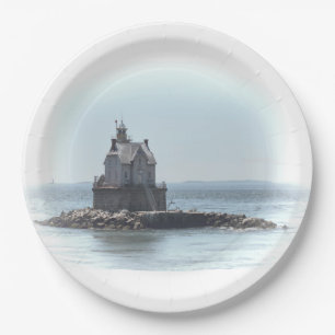 Race Rock Lighthouse - In A Lighter Tone Paper Plate