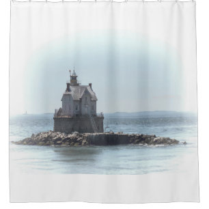 Race Rock Lighthouse - In A Lighter Tone Shower Curtain
