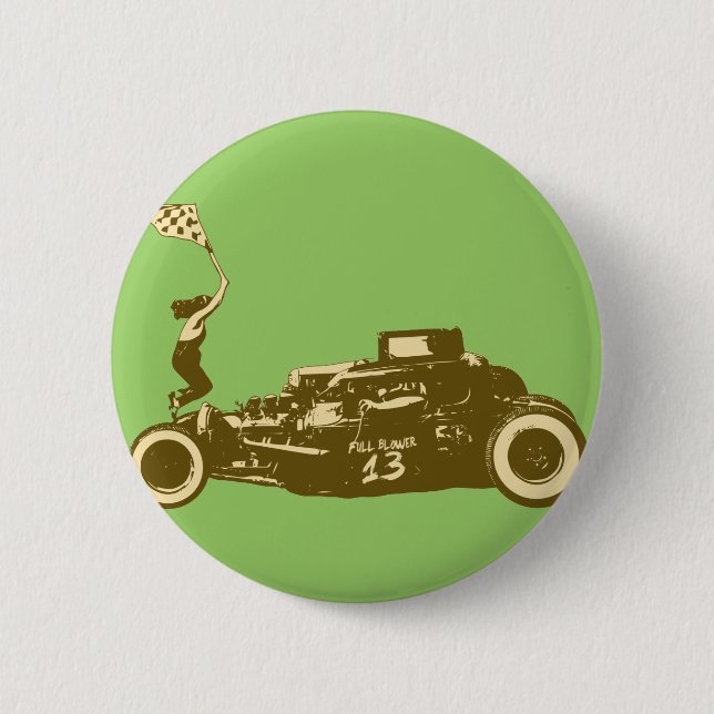 Race Start 6 Cm Round Badge (Front)