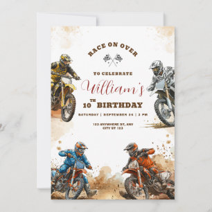 Race Theme Kids Birthday Invitation